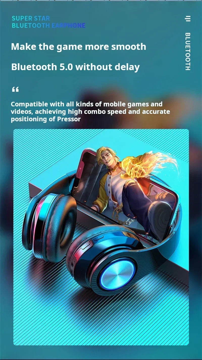Premium Wireless Gaming Headset - Bluetooth 5.0 Surround Sound