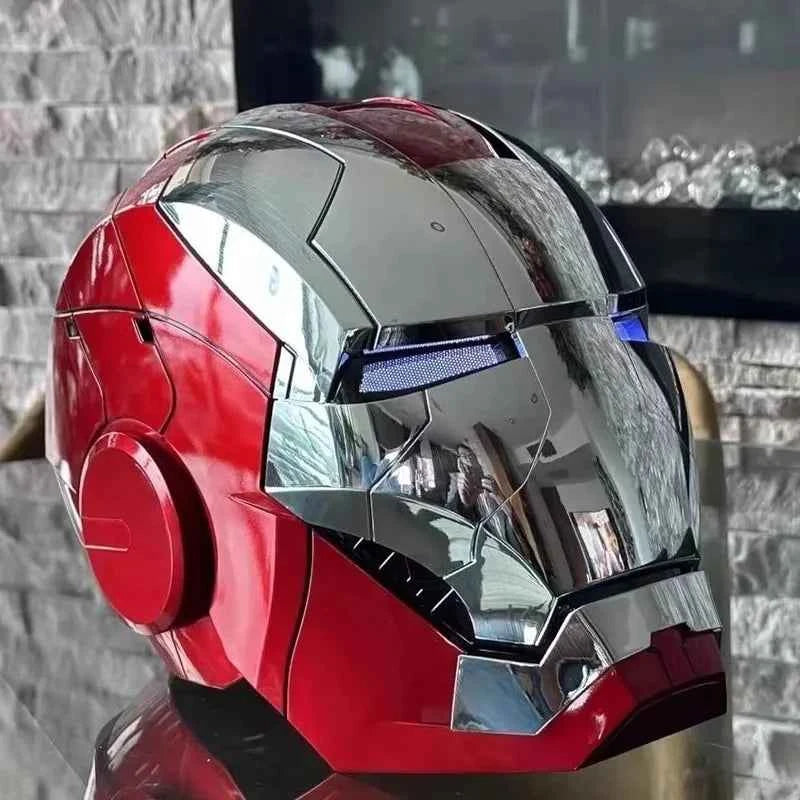 Premium Iron Man Helmet - 1:1 Wearable Voice Control LED Mask