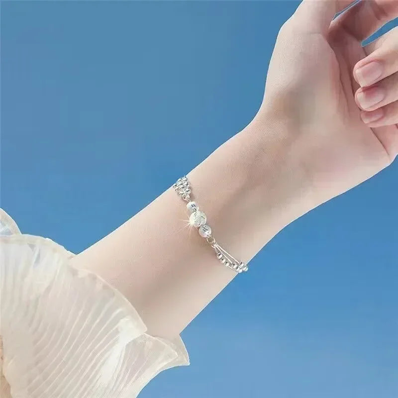 Original Sterling Silver Bracelet - Adjustable Lucky Beads