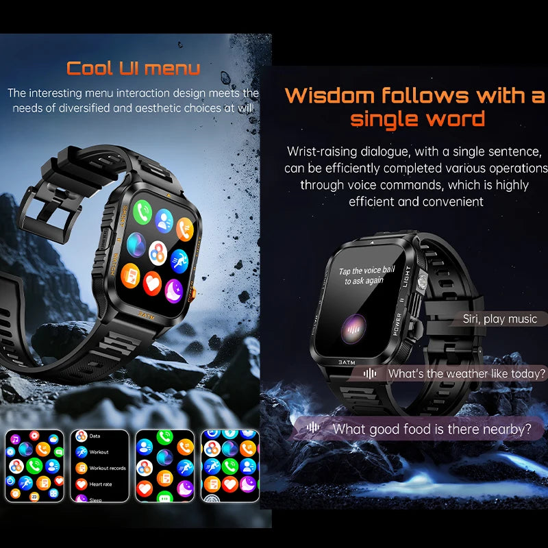 Smart Sports Watch with LED Lighting & Health Detection