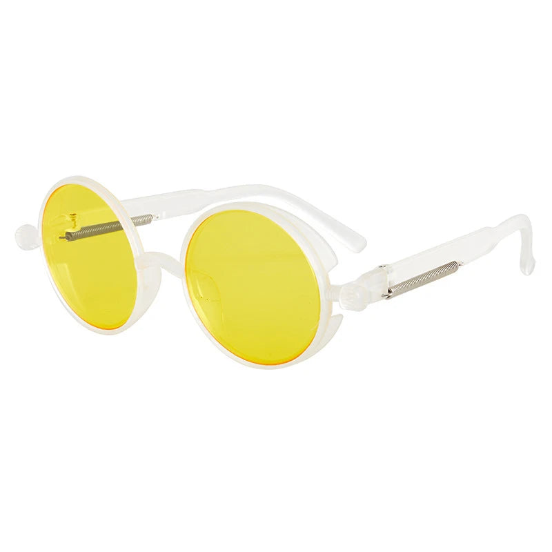 Retro Round Steampunk Sunglasses - Classic Gothic Eyewear