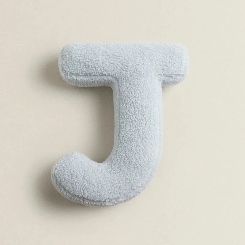Personalized Alphabet Throw Pillow Soft Cotton Minimalist Monogram Cushion for Sofa Bed Home Decor Gift for Kids and Teens - Tulique