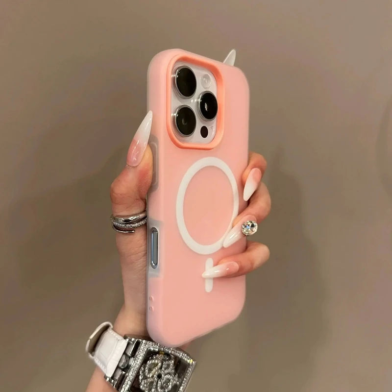 Luxury Candy Color Magnetic Phone Case - Wireless Bumper Cover