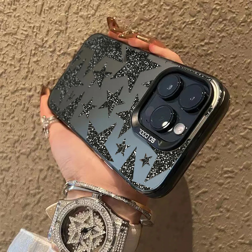 Premium Luxury iPhone Star Case - Hard Matte IMD Cover