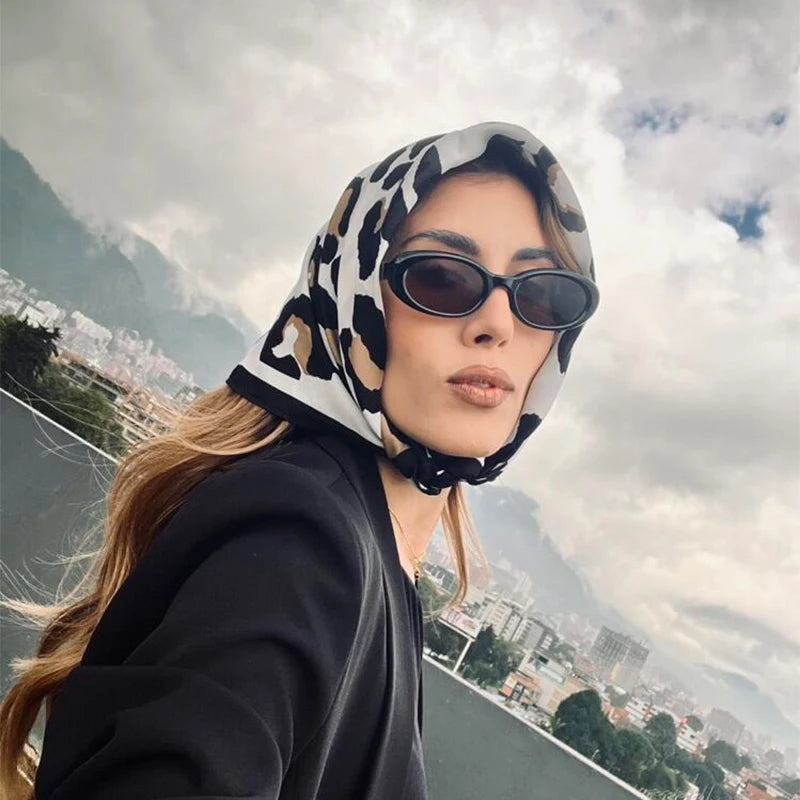 Luxury Square Silk Scarf - Satin Hair Bandana & Neckerchief