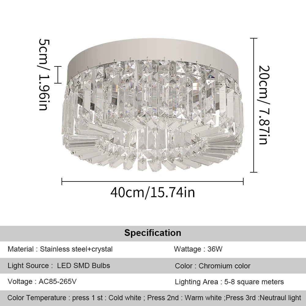Elegant Modern Crystal Chandelier - LED Ceiling Light