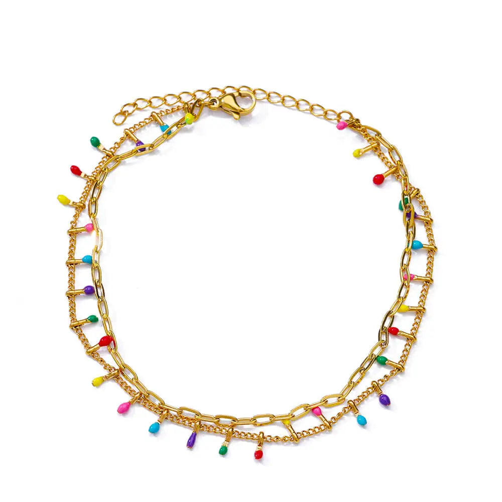 Elegant Zircon Flowers Bracelet - Luxury Gold Steel Jewelry