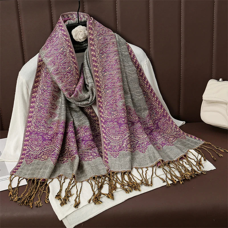 Luxury Cashmere Pashmina Shawl - Elegant Winter Wrap