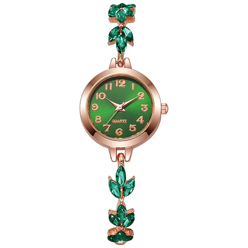 Elegant Rhinestone Quartz Watch - Luxury Bracelet Timepiece