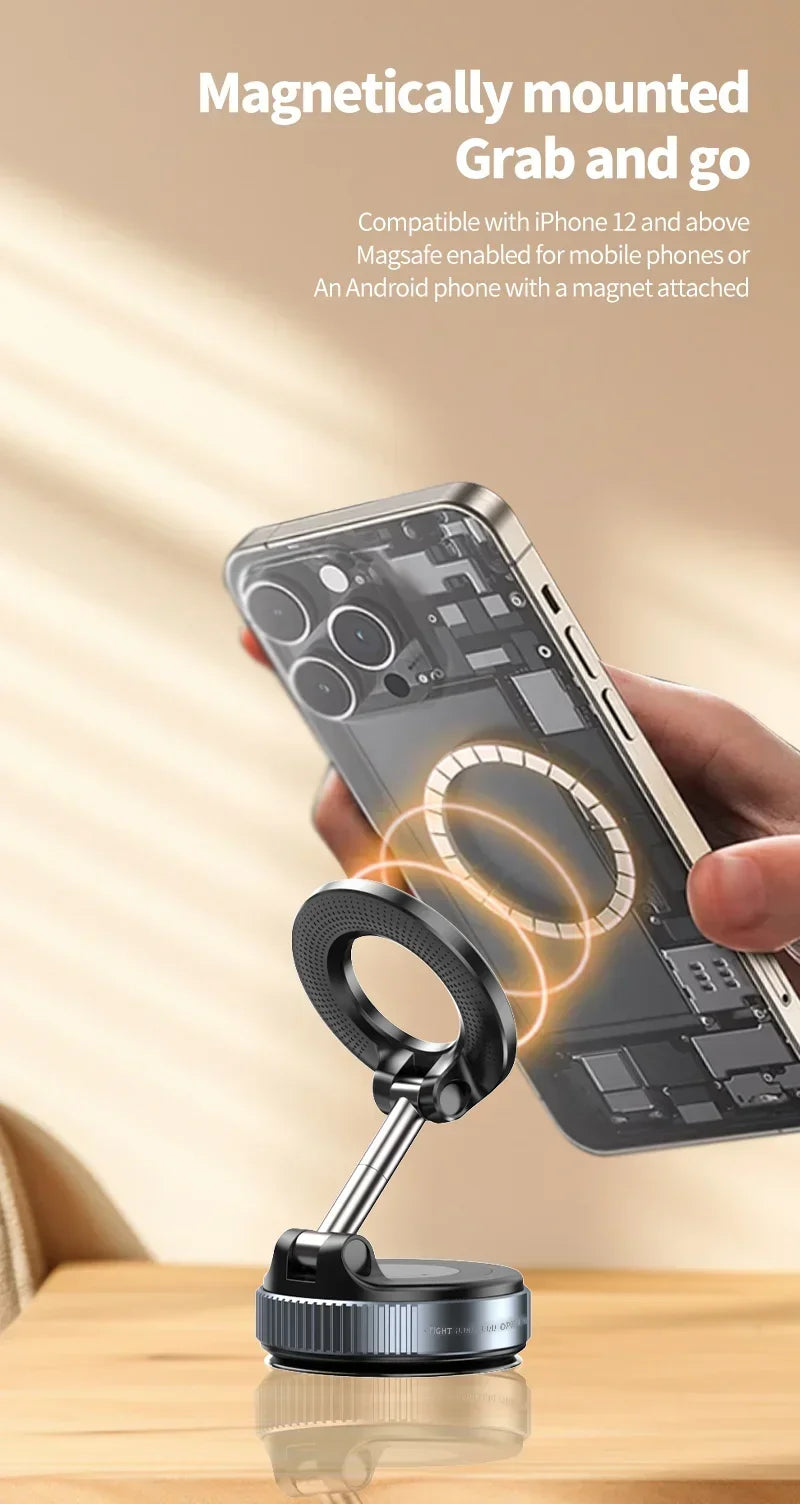 Premium Magnetic Car Phone Holder - 360° Foldable Mount
