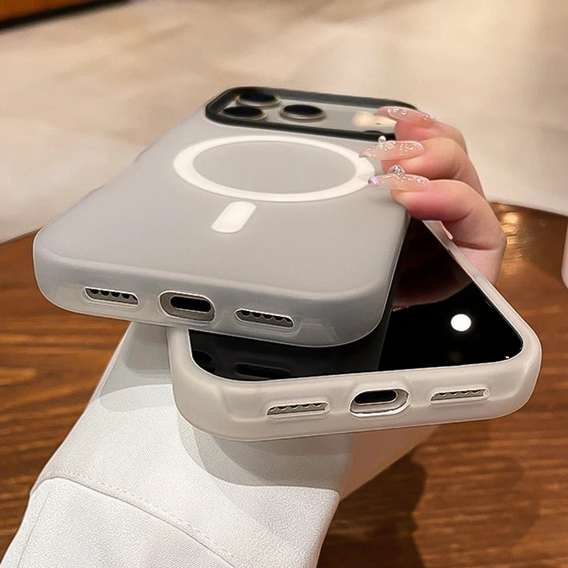 Luxury Magnetic Shockproof iPhone Case - Liquid Silicone
