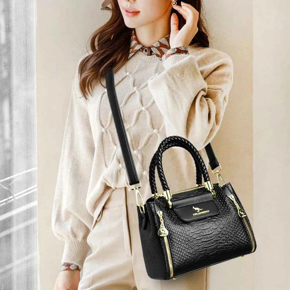 Elegant Designer Crossbody Bag - Premium Soft Leather