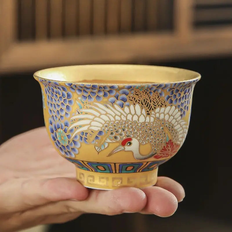Premium Gilt Ceramic Master Cup - Ruihe Chengxiang Design