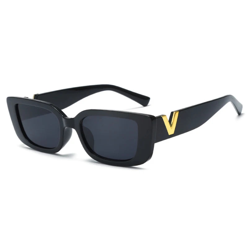 Luxury Vintage Rectangle Sunglasses - Classic Small Frame Eyewear