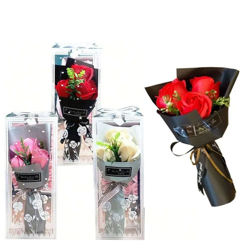 Premium artificial rose bouquet - vibrant pink, red, and yellow roses in an elegant arrangement