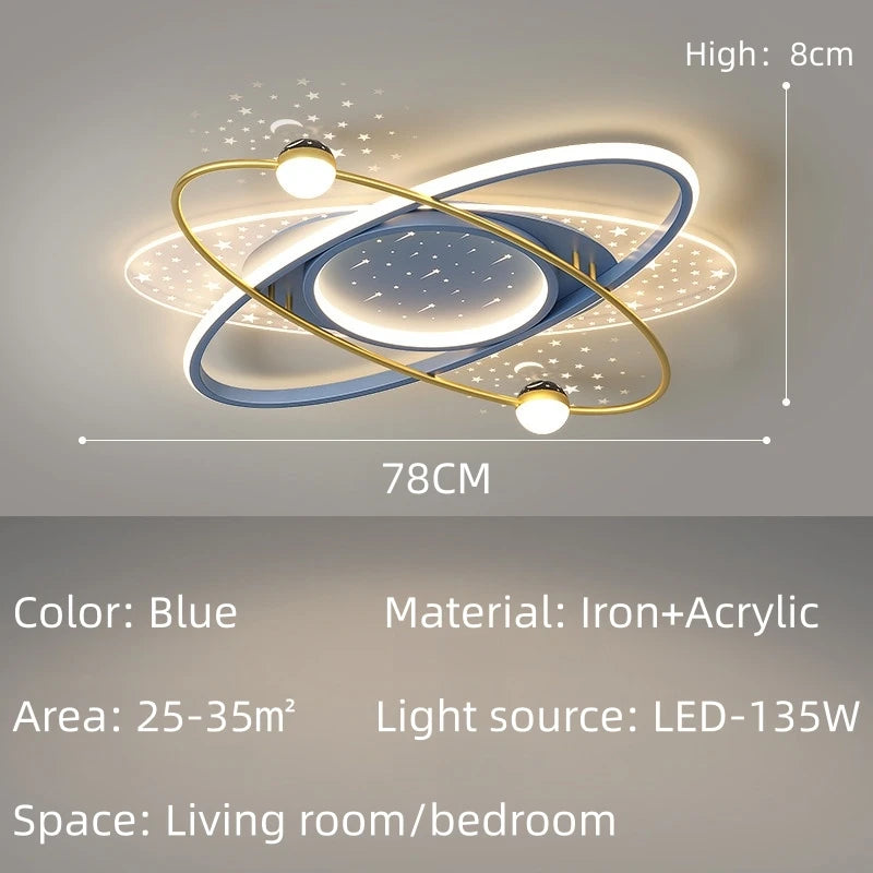 Modern LED Chandelier - Starry Sky Kids Room Pendant Light