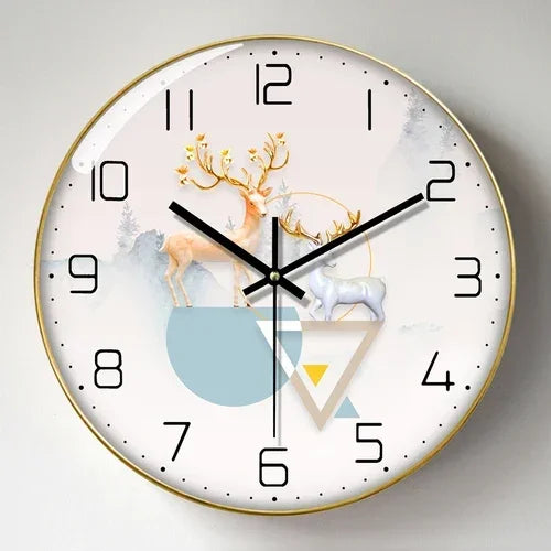 Elegant Modern Wall Clock Calendar - Mute & Luxurious