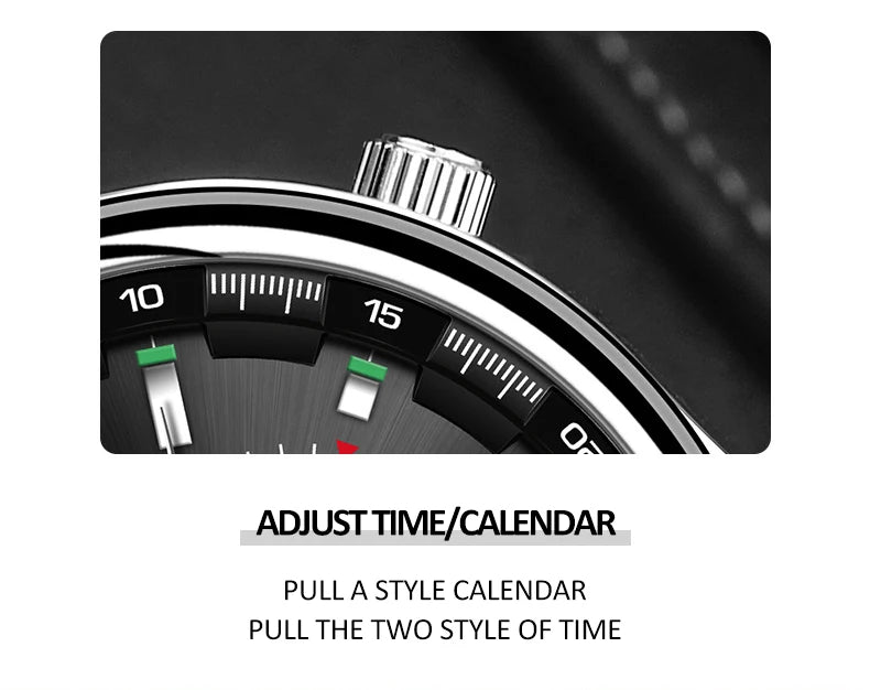 Premium Men's Luminous Quartz Watch - Waterproof Leather