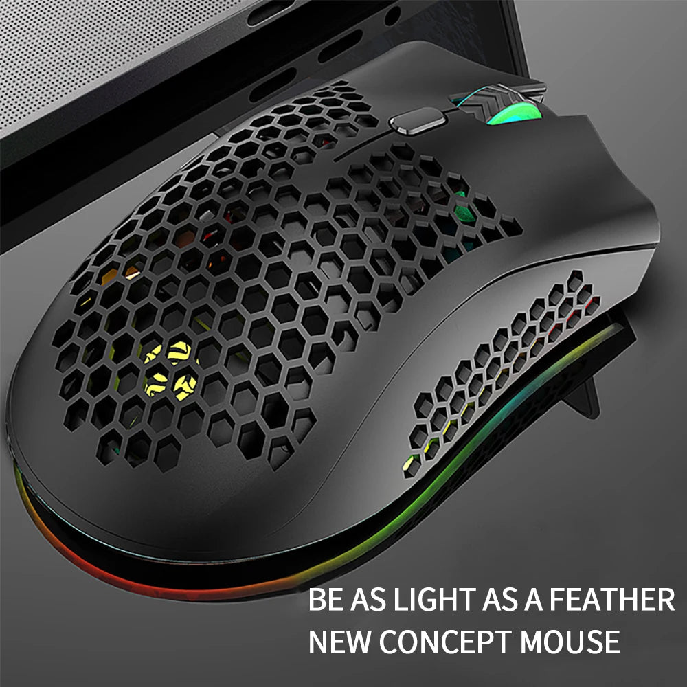 Premium Wireless Gaming Mouse - RGB Rechargeable & Ergonomic