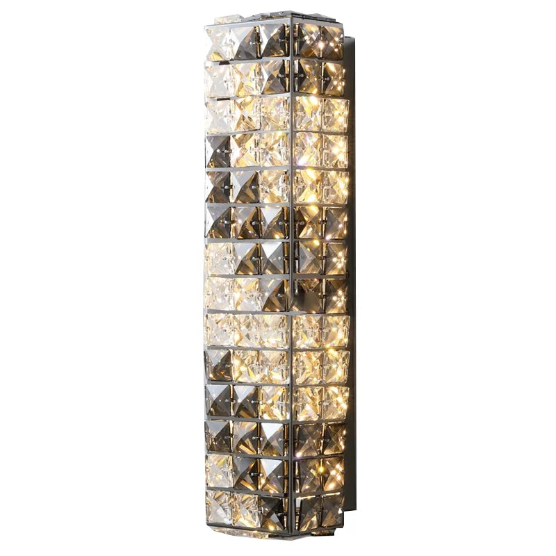 Elegant Crystal Wall Lamp - Dimmable Eye Care Lighting