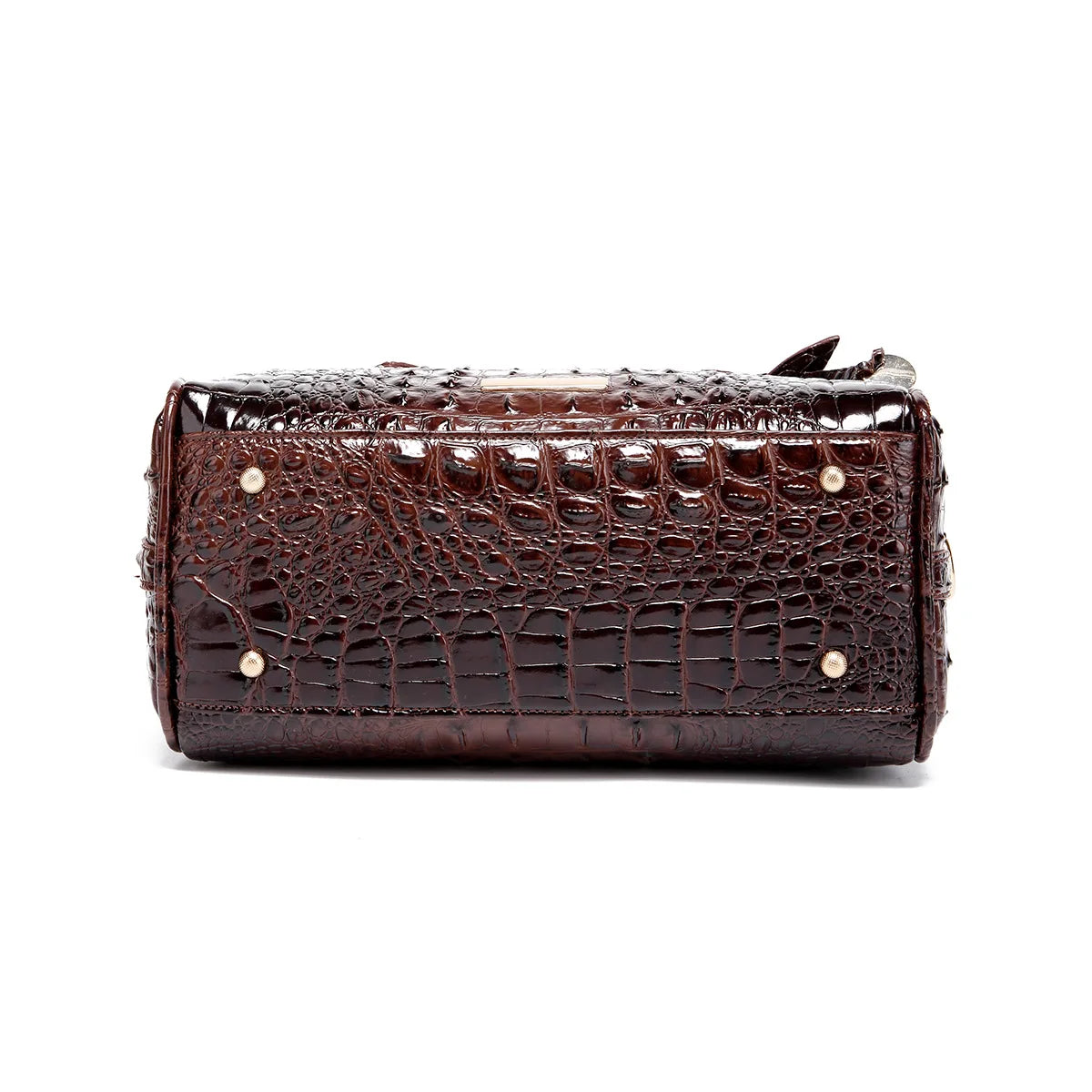 Elegant Crocodile Pattern Boston Bag