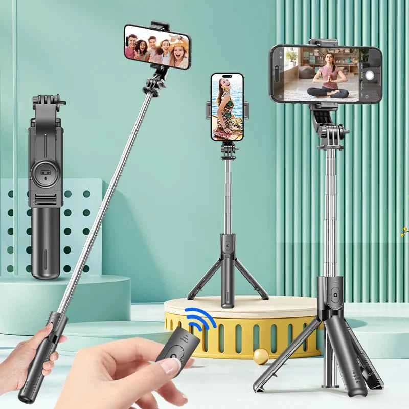 Versatile Selfie Stick Tripod with Bluetooth Remote & Fill Light