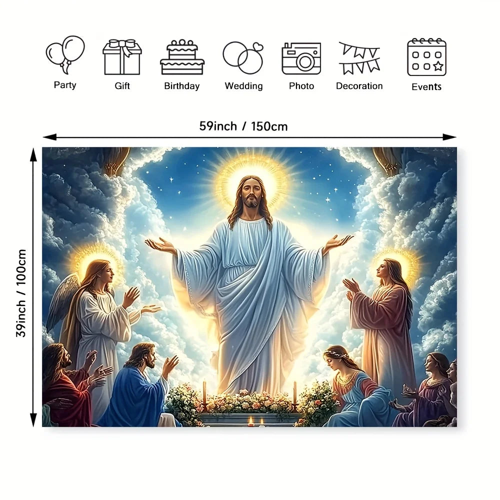 Premium Jesus Mary Tapestry - Sacred Wall Decor