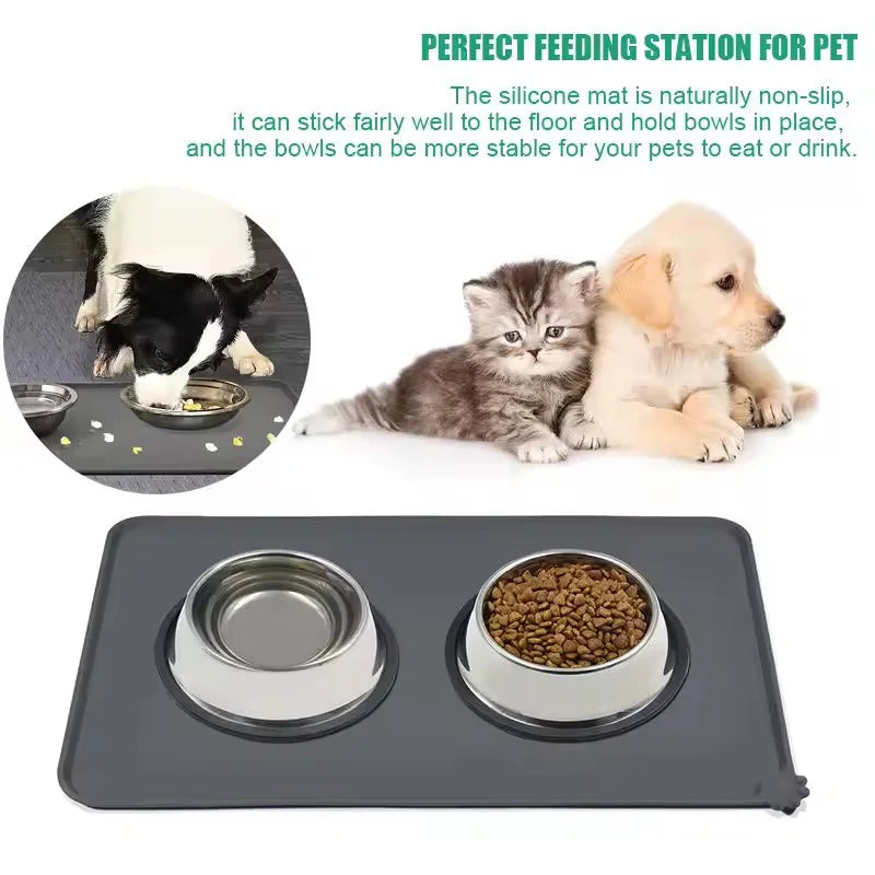 Premium Silicone Pet Feeding Mat - Waterproof & Non-Slip