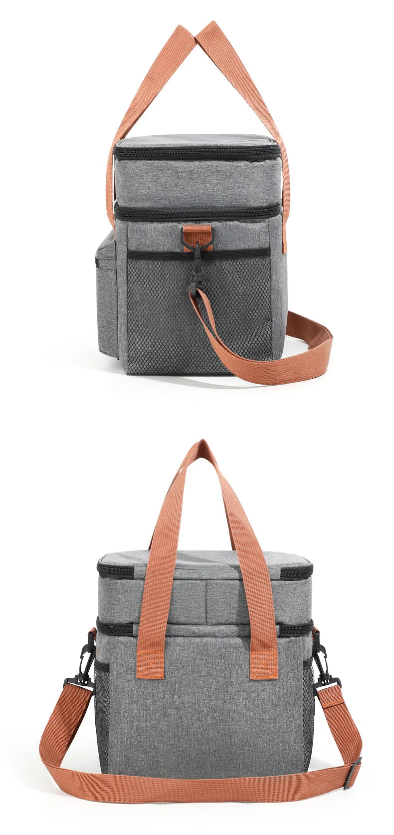 Insulated Lunch Bag - Portable Double-Layer Cooler Tote with Large Capacity and Crossbody Strap for Food Storage, Drinks & Meals - Tulique