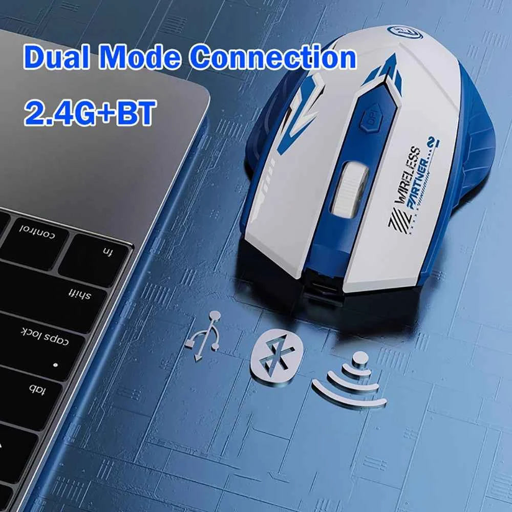 Bluetooth 5.4 Mouse Dual-Mode 2.4G Wireless Mouse 6 Buttons Gaming Mouse Office Silent Mice Rechargeable Mouse For PC Laptop