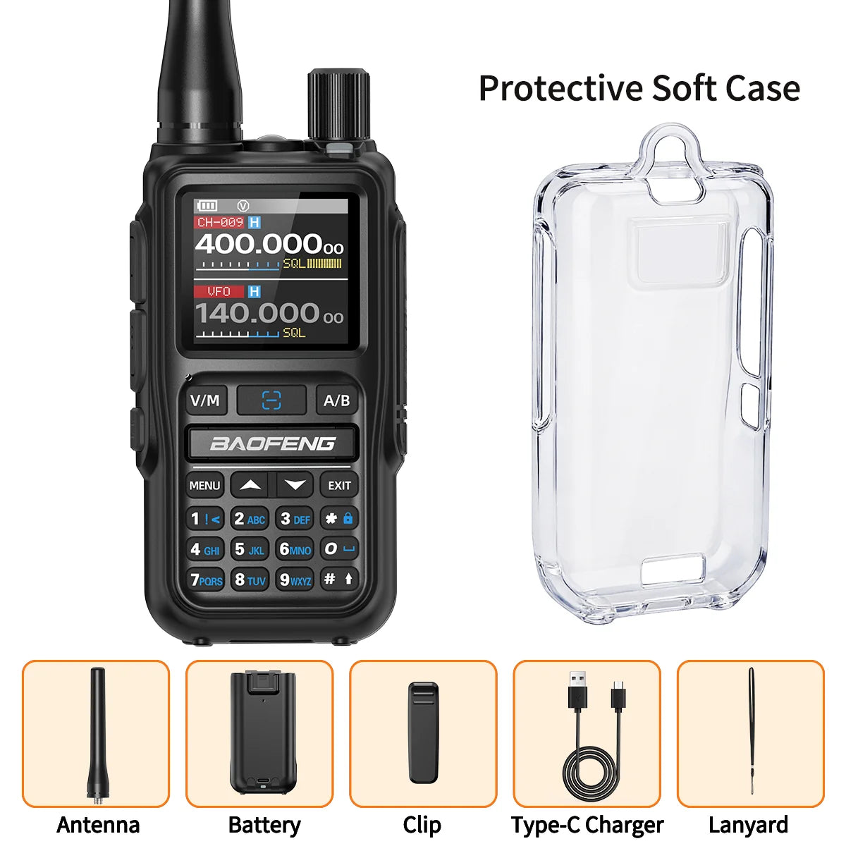 Professional Mini Walkie Talkie - Multi-Band & Bluetooth Two-Way Radio