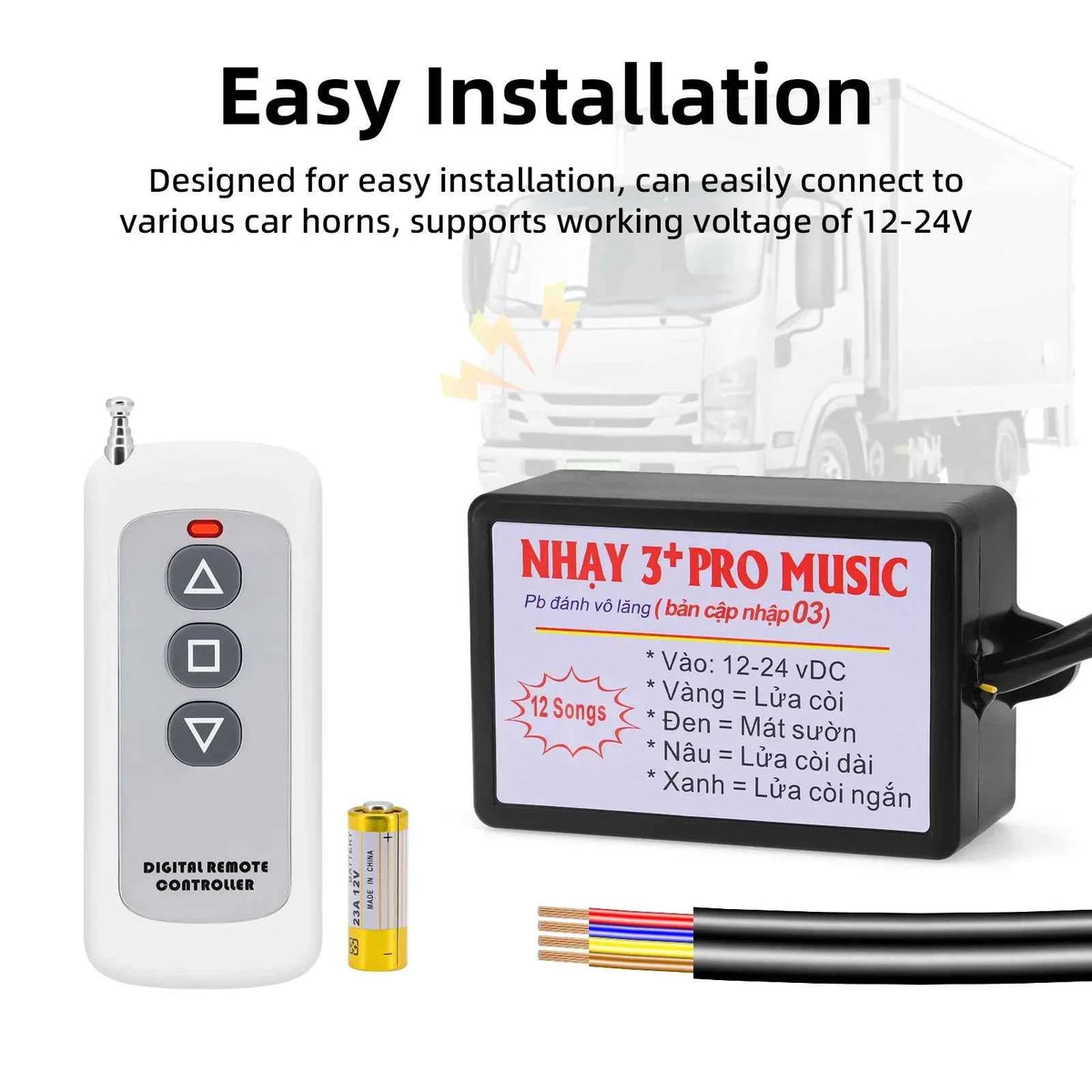 Premium Car Horn Controller - Wireless Sound Effect Switcher