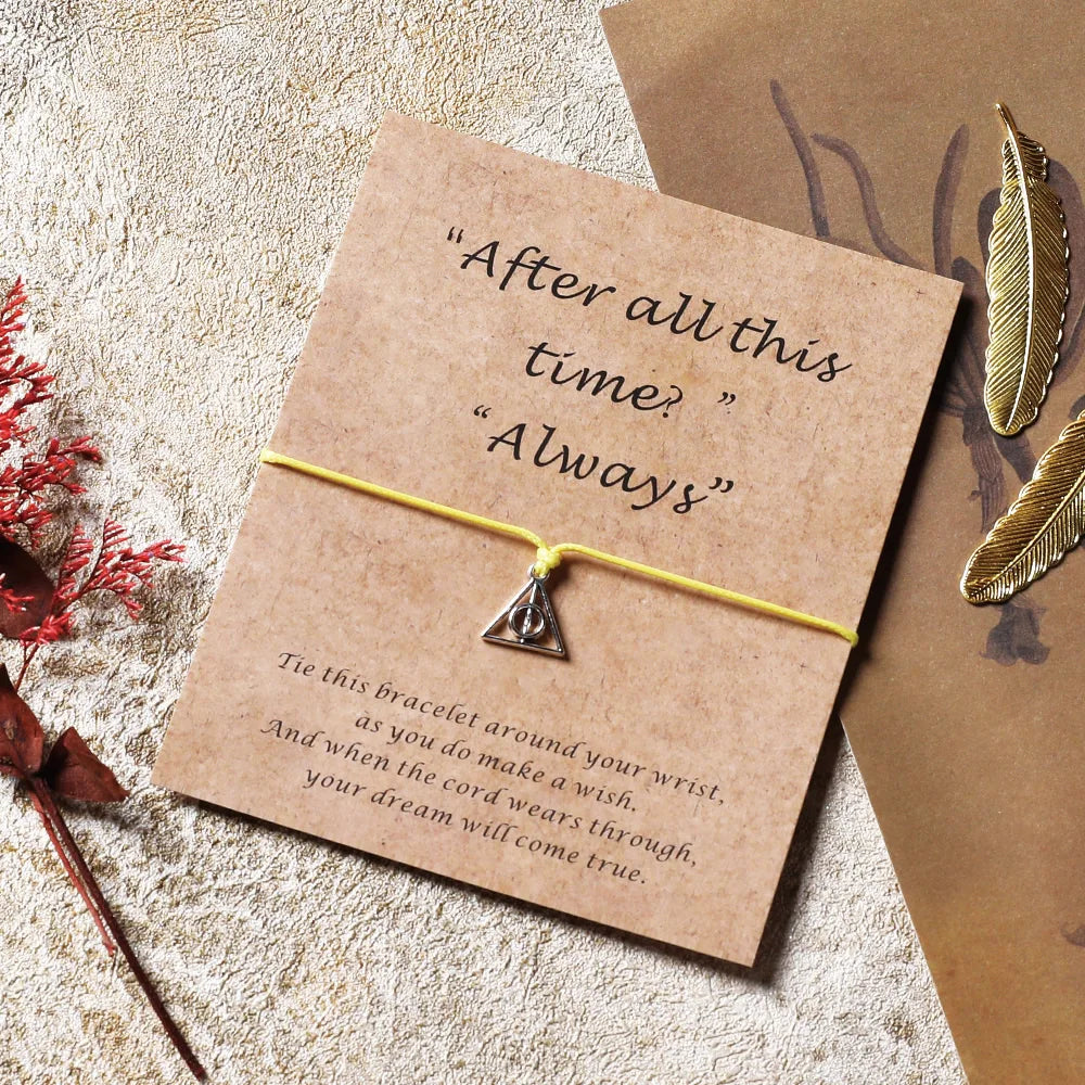 Deathly Hallows Wish Bracelet - Elegant Triangle Pendant Jewelry