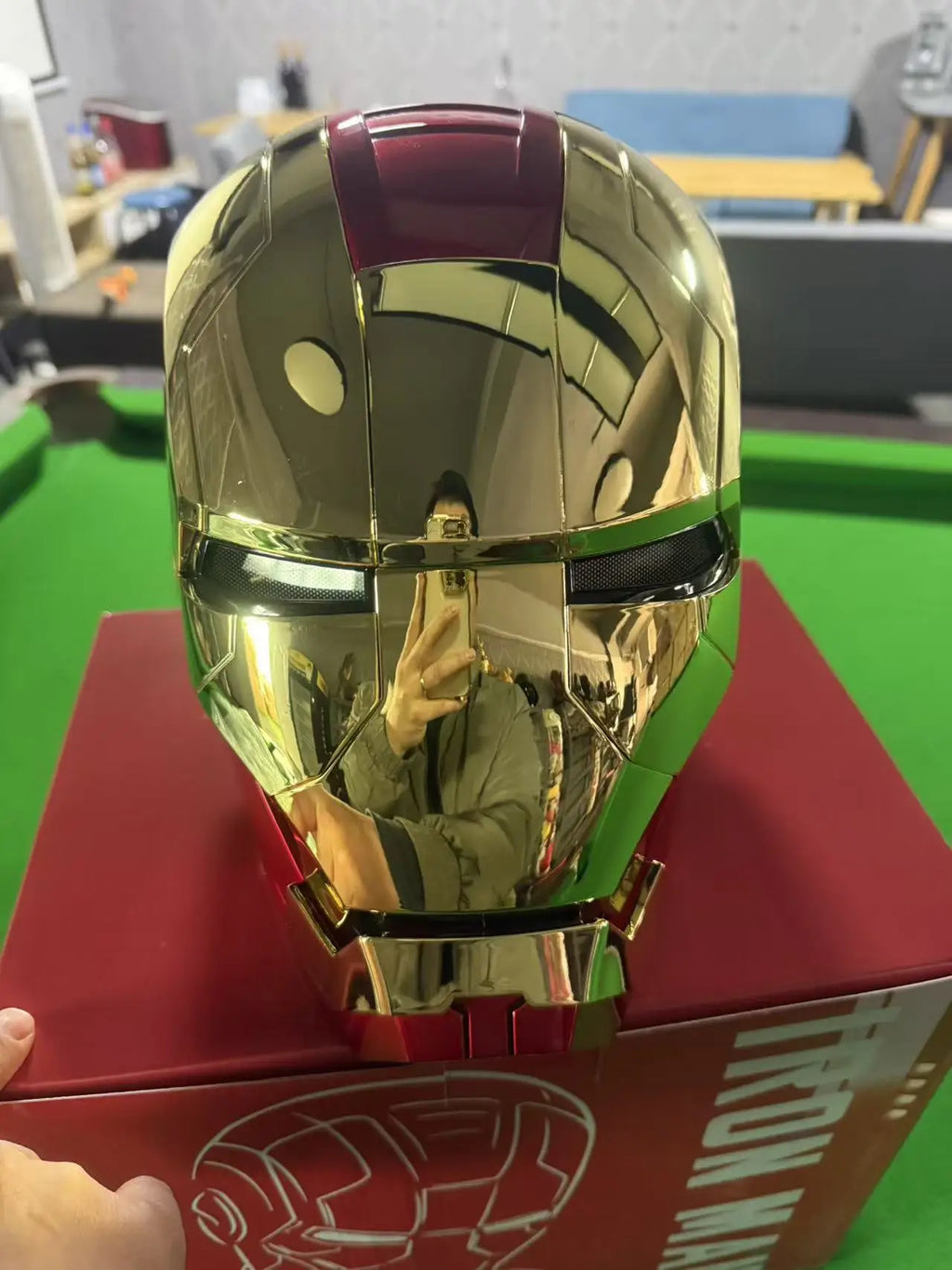 Premium Iron Man Helmet - 1:1 Wearable Voice Control LED Mask