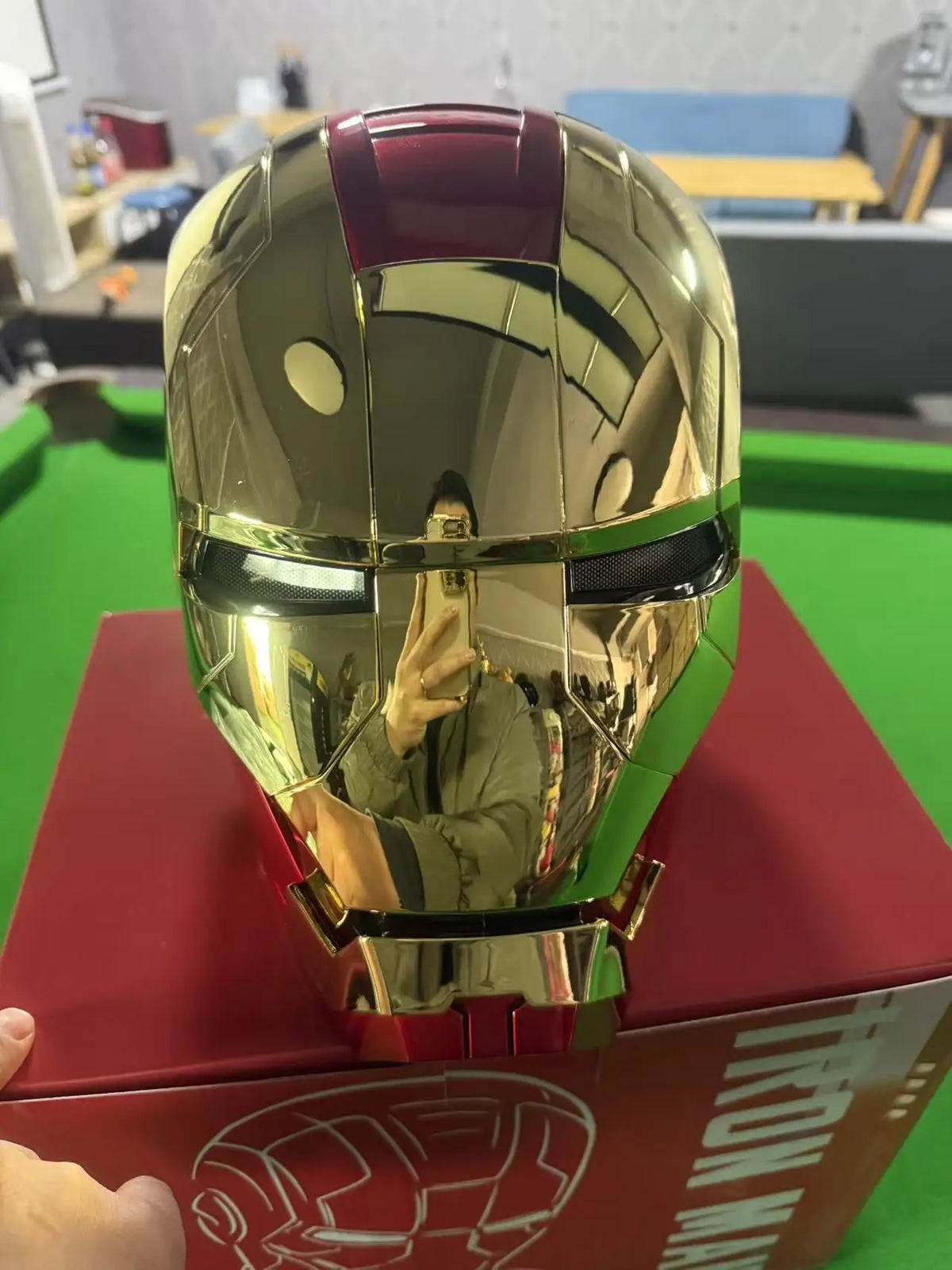 Premium Iron Man Helmet - 1:1 Wearable Voice Control LED Mask
