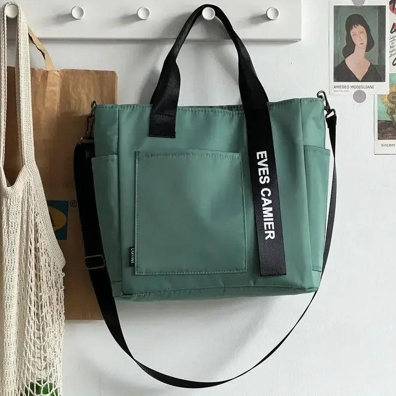Elegant Casual Tote Bag - Waterproof Nylon Messenger