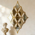 Elegant Golden Acrylic Wall Mirror - French Style Decor