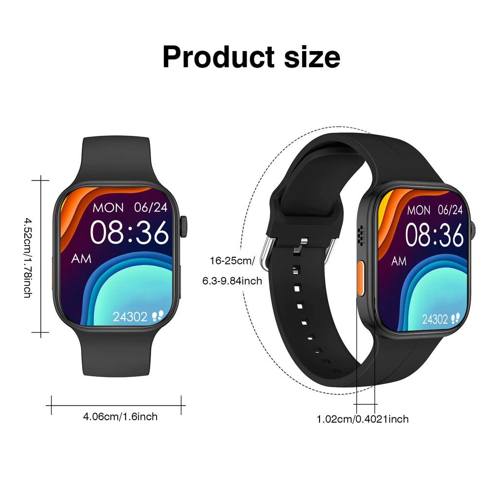 Smart Watch with 2.02-Inch HD Display - Premium Fitness Tracker