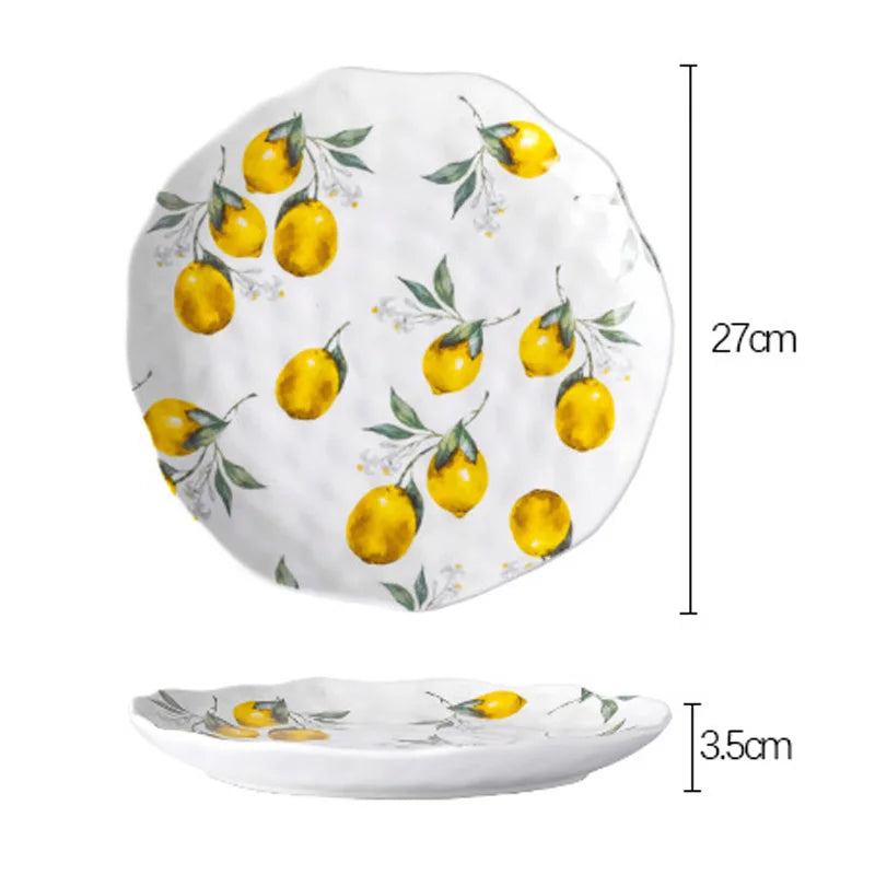 Elegant Ceramic Dinner Plate - European Style Round Dish