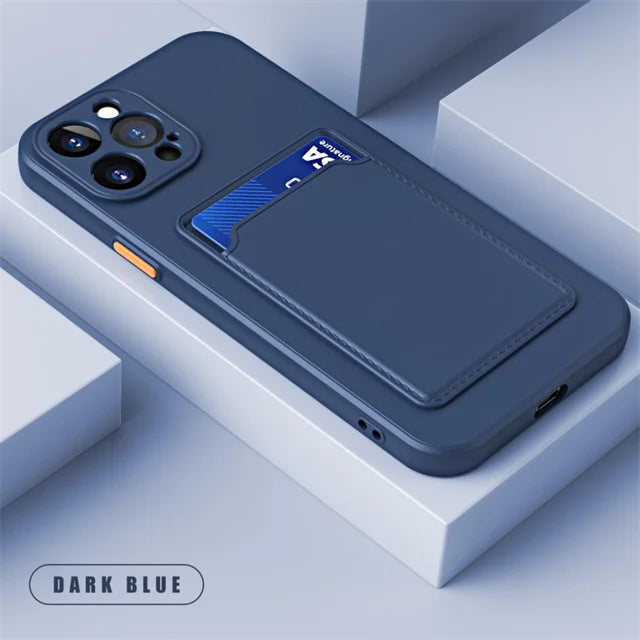 Luxury Soft Silicone Wallet Case with Card Holder