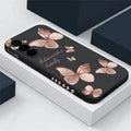 Elegant Butterfly Phone Case with Hand Lanyard - Soft Silicone