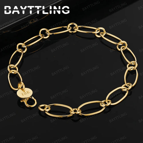 Delicate hollow bracelet - 925 sterling silver with 18K gold plating, elegant intricate design