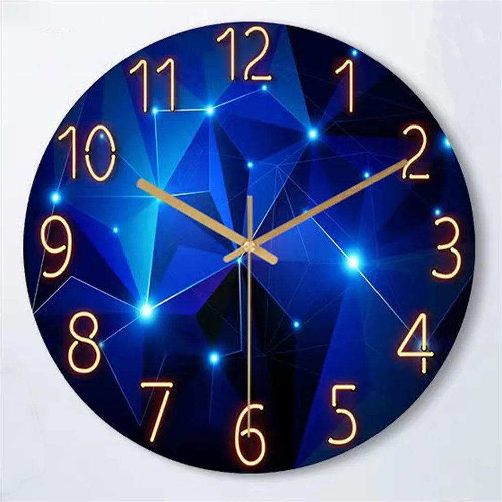 Elegant Modern Glass Wall Clock - Light Luxury Art