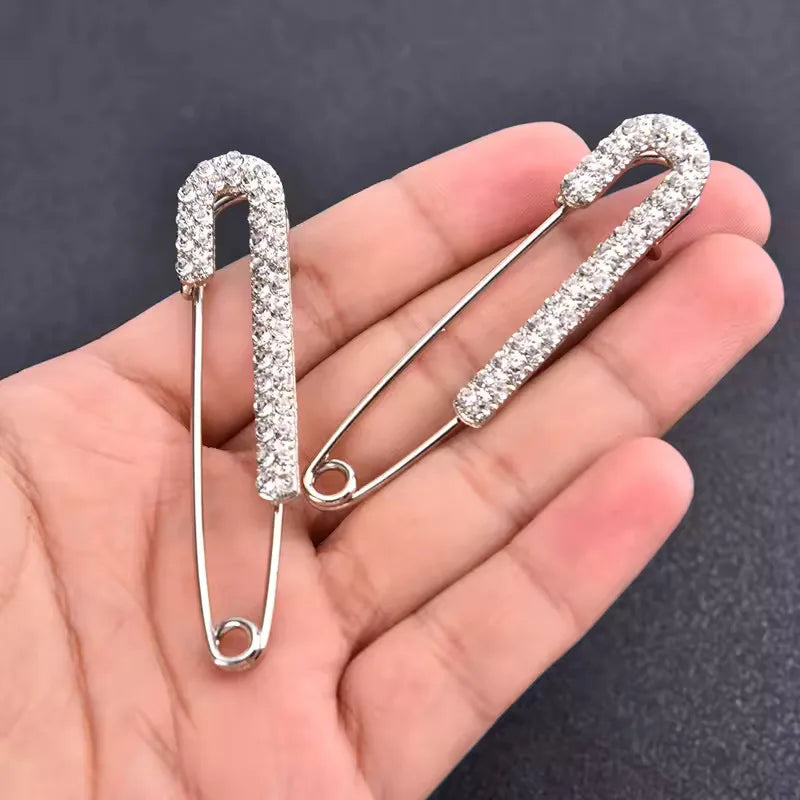 Elegant Gold Crystal Rhinestone Brooch Pin for Women