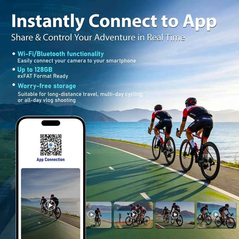 Professional 4K Action Camera - Rotating Lens & Wi-Fi