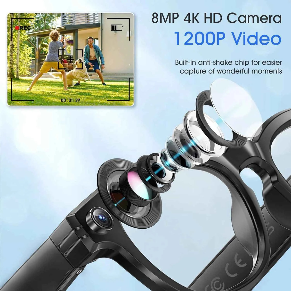 Advanced Smart Sunglasses with HD Camera & AI Translation