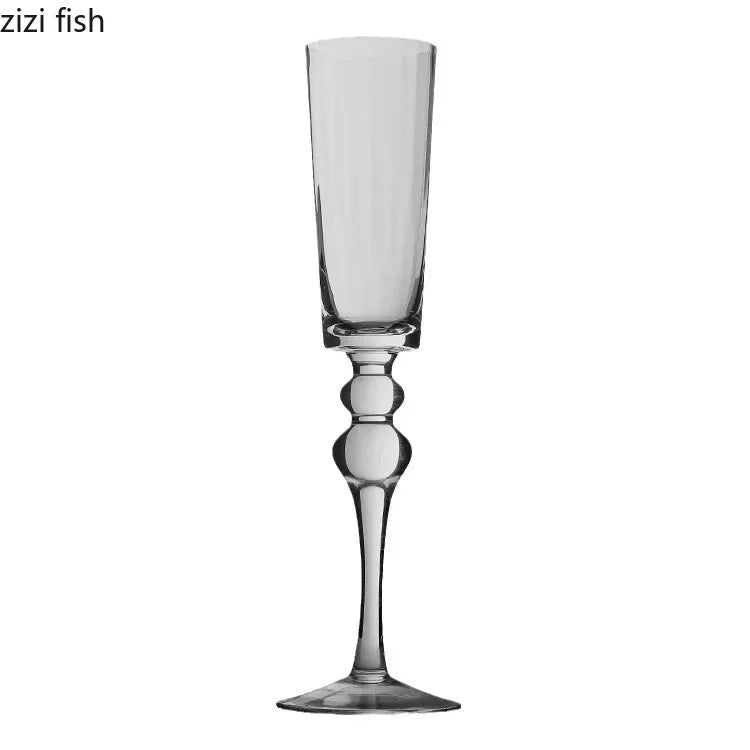 Elegant High-Footed Premium Wine Glass - Creative Bubble Design