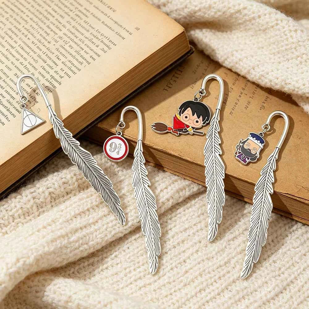 Premium Metal Harry Potter Feather Bookmark - Magic School Gift