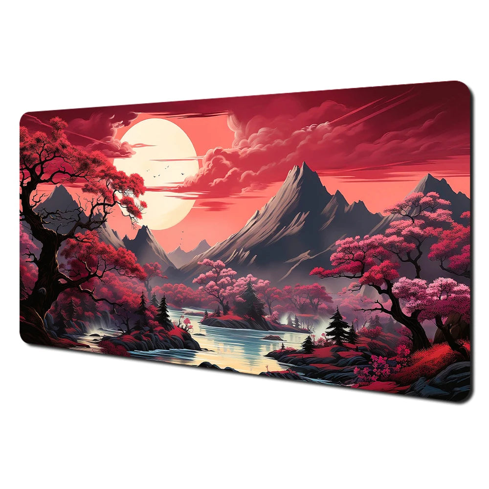 Premium Large Mouse Pad - Anti-Slip Art Landscape Desk Mat
