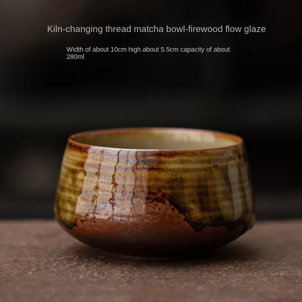 Ceramic Matcha Bowl - Smooth, large capacity tea bowl in white with a textured exterior